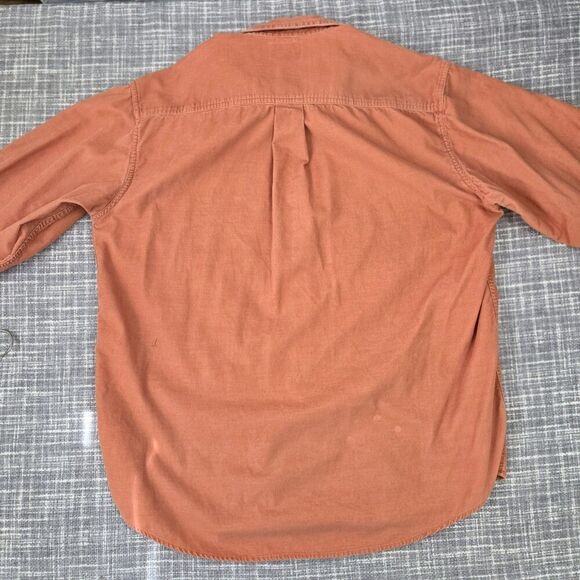 LL Bean Pin Wale Corduroy Shirt Outdoor Button Down Apricot YQ70 Men's M - Picture 6 of 12